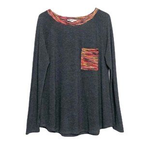 Wonderland by Orange | Grey Knit Long Sleeve Top